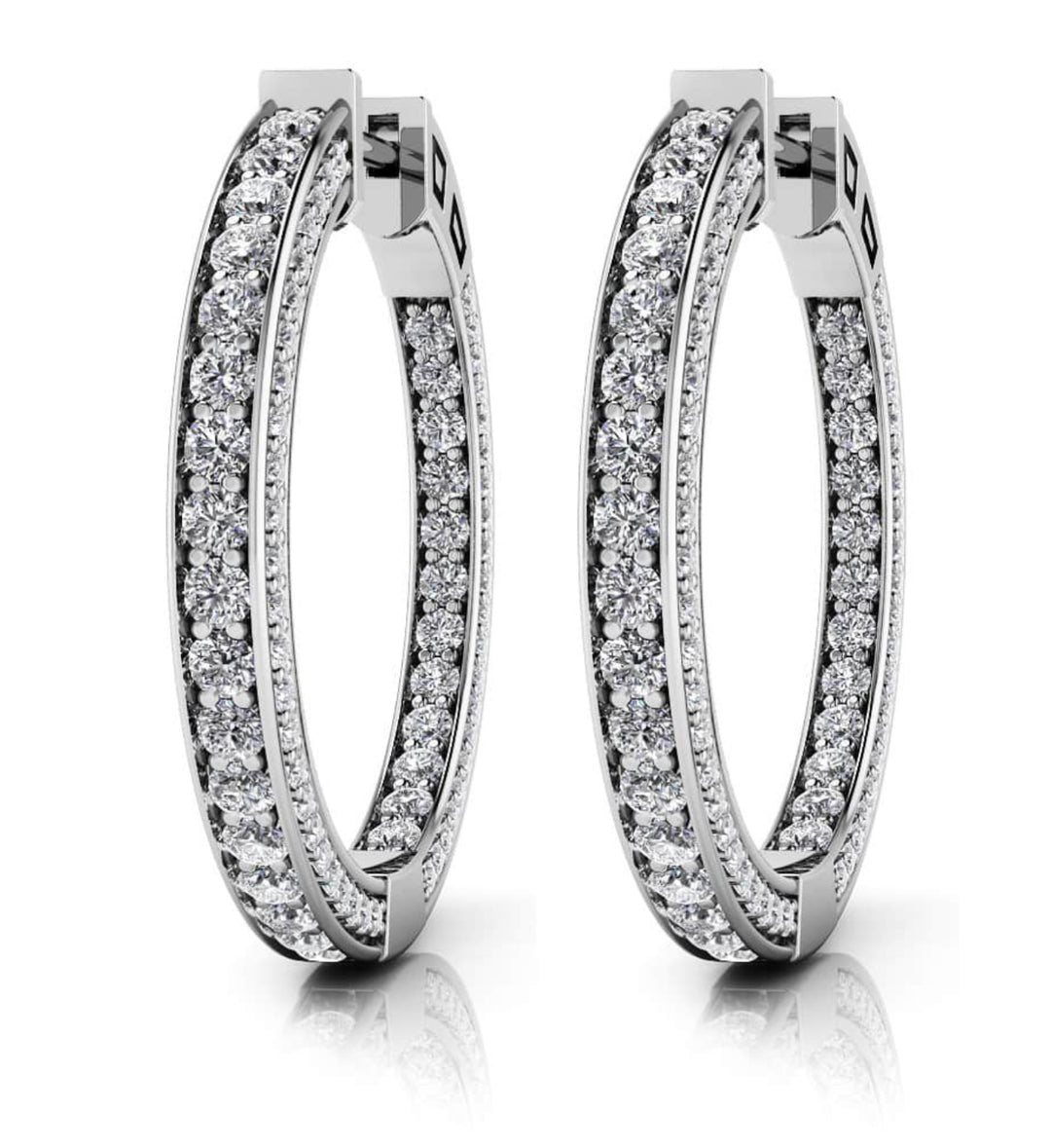Diamond Hoop Earrings