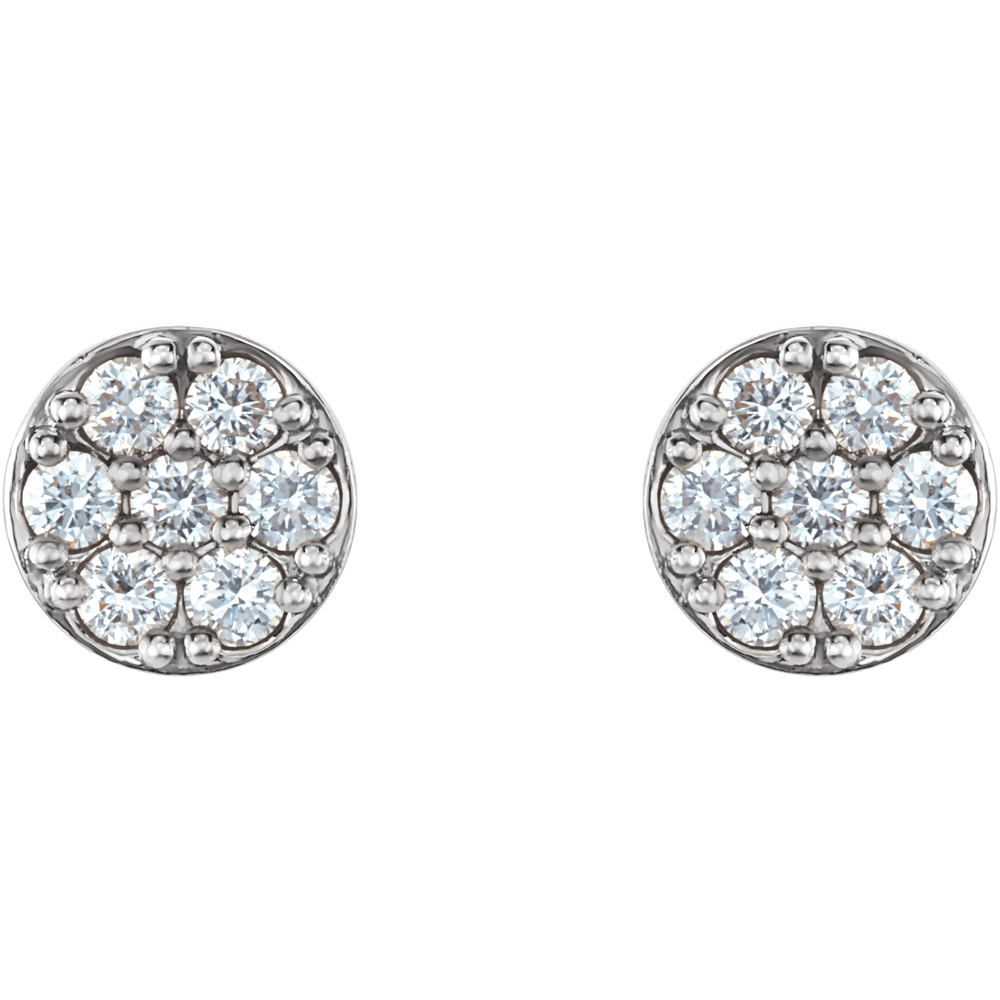 Radiant Diamond Cluster Earrings