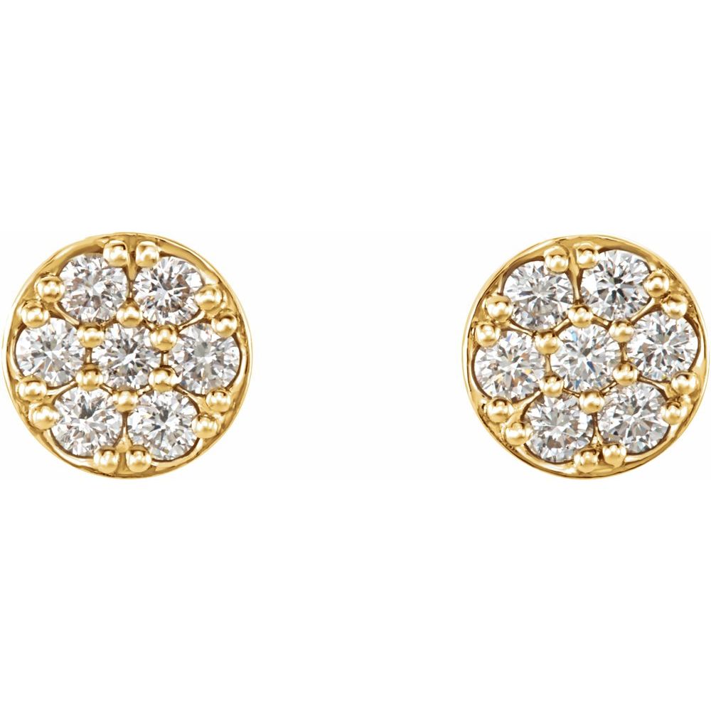 Radiant Diamond Cluster Earrings