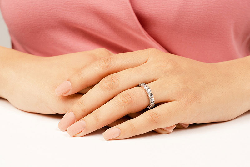 Four Prong Eternity Diamond Band