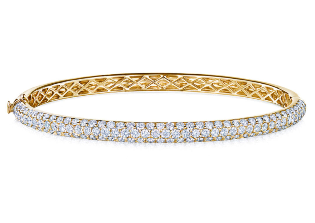 Micropave Diamond Bangle Bracelet
