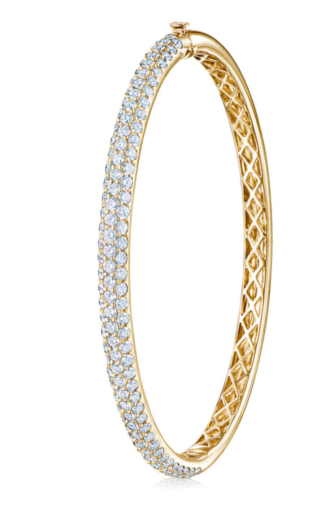 Micropave Diamond Bangle Bracelet