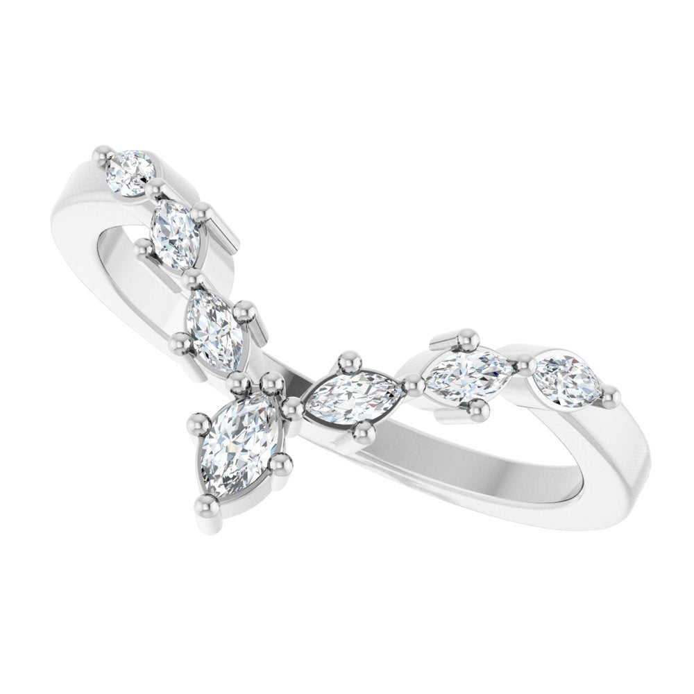 Marquise Diamond  Contour Band