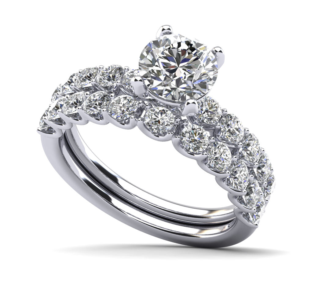 Brilliant Round Diamond Bridal Set