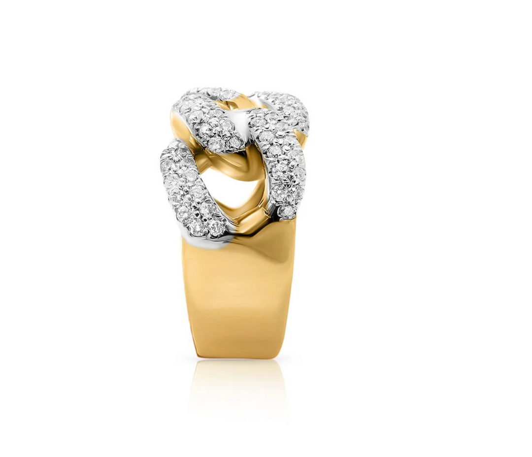 Luminary Cuban Pave Ring