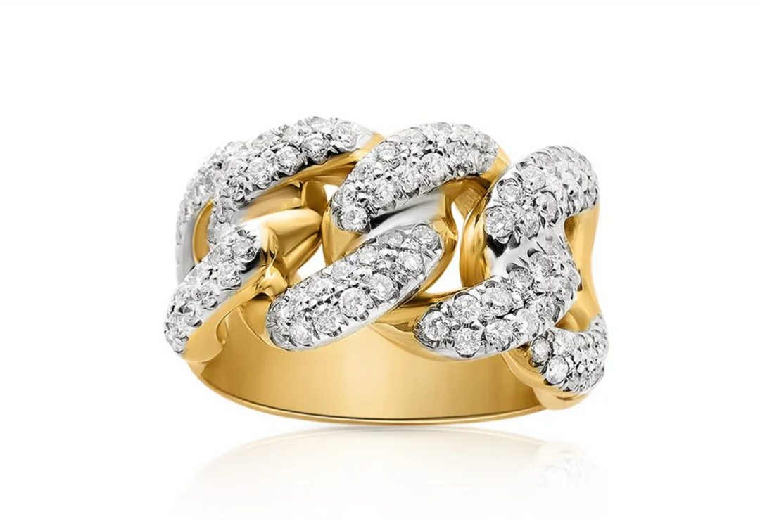 Luminary Cuban Pave Ring
