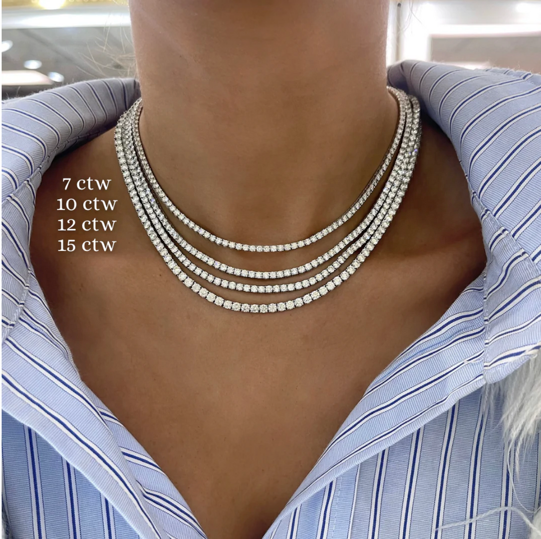 4 Prong Timeless Diamond Tennis Necklace